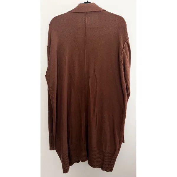 Free People We the Free Oversized Knit Cardigan Brown Women's Size Medium - Image 2