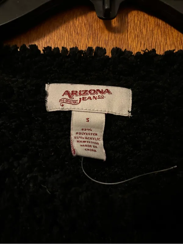 Arizona Jean Company Black, Pink & White Chevron Crew Sweater - Image 2
