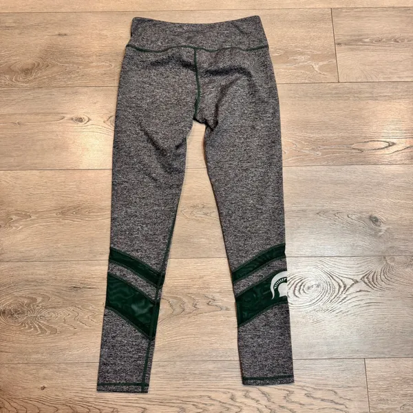 Zoozats Athletic Leggings High Waist Michigan State Activewear Gray Small S‎ - Image 2