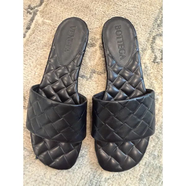 BOTTEGA VENETA Flat Sandal Black Sz 38 US Sz 8 $890 - Image 2