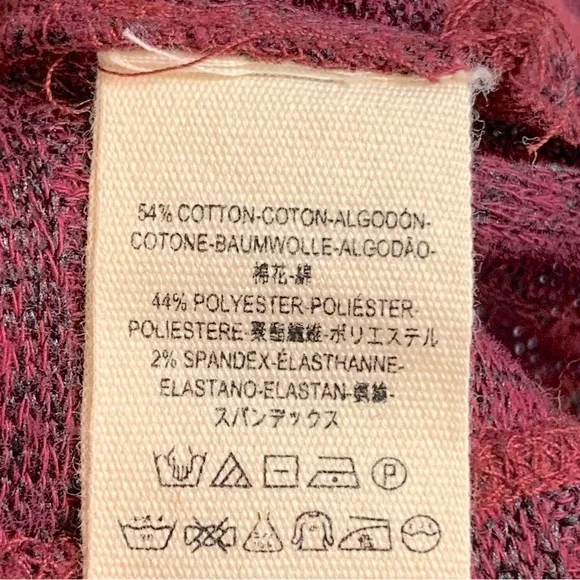 Free People Clarissa Mock Neck Ribbed‎ Burgundy Sweater Size S - Image 10