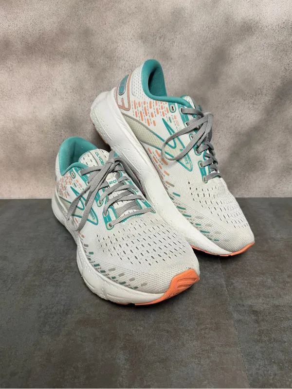 Brooks Glycerin 20 Women’s Wide Running Shoes Oyster/Latigo Bay/Coral Size 10.5D - Image 13