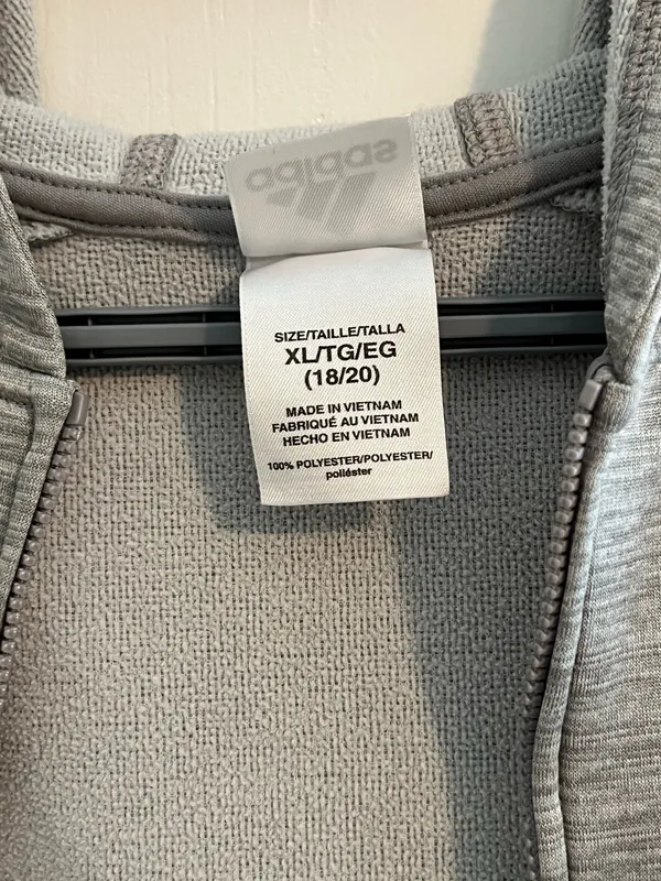 Grey Adidas Zip-Up Jacket - Image 3