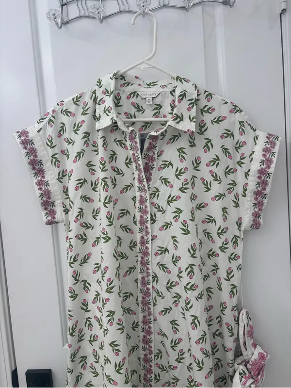 Crown & Ivy short sleeve belted midi dress NWT - Image 3