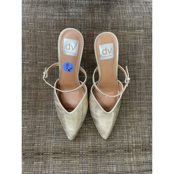 Dolce Vita Gold Metallic Ankle Strap Heels – Size 7.5 – NEW (No‎ Box) - Image 2
