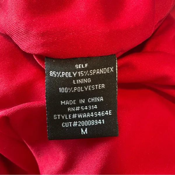 Windsor Women's‎ Red Ruched Mini Dress Size Small V-Neck - Image 7