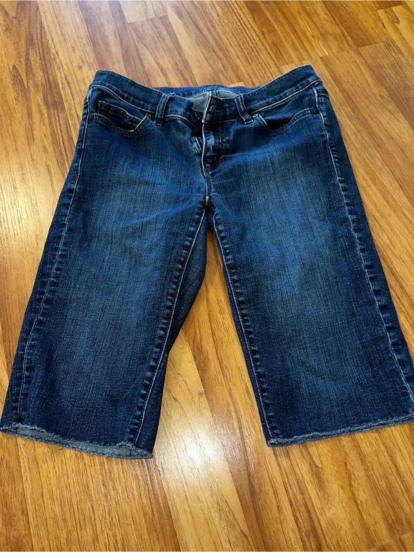 Ann Taylor Dark Blue Denim Bermuda Shorts - Image 2