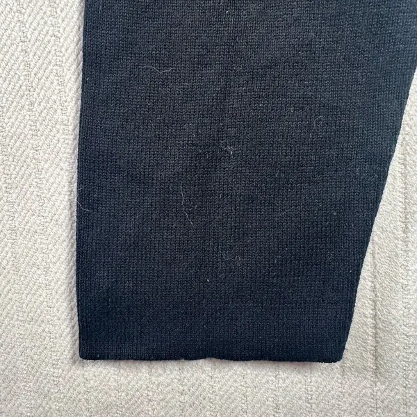 Talbots Women Large Black Sweater Ribbed Collared V-Neck Knit Pullover Top - Image 12