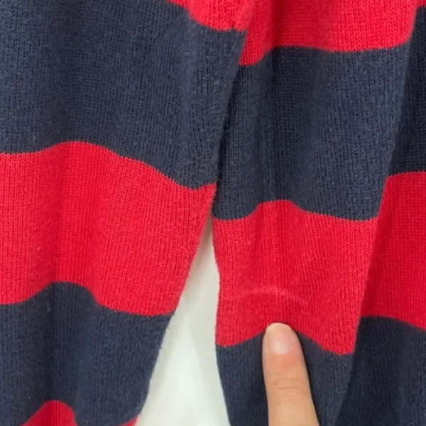 Brooks Brothers Y2K Womens Sweater Sz L Preppy Varsity Americana Stripe Academia - Image 7