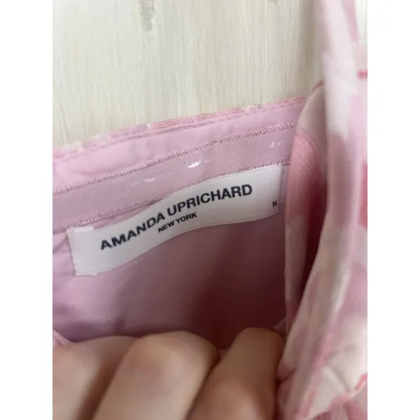Amanda Uprichard Champagne Skirt Romper Cherry Blossom Brocade Coquette Medium - Image 6