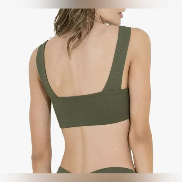 Maaji Pine Green‎ Passion 2 Way Wear Classic Floral Bralette Bikini Top Size M - Image 2