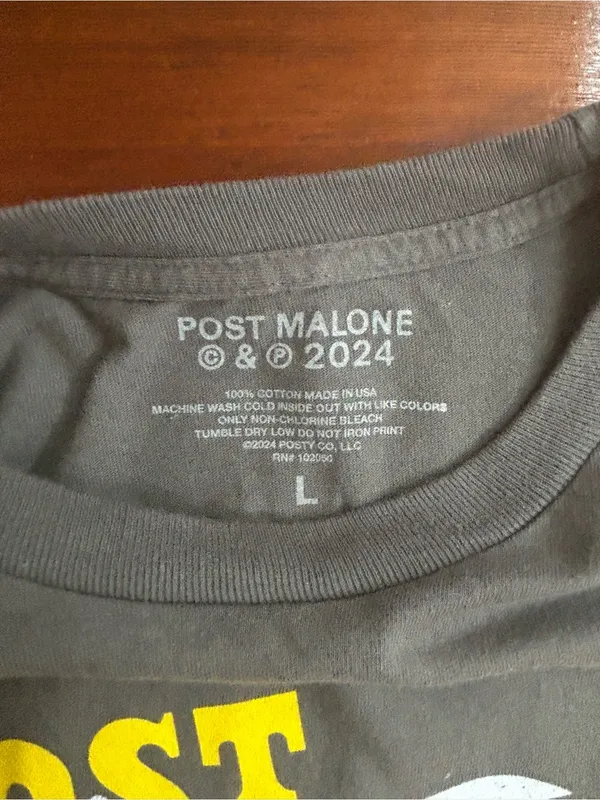 Post Malone F-1 Trillion Country Album Long Sleeve Graphic T-Shirt Sz L 👽💛 - Image 7