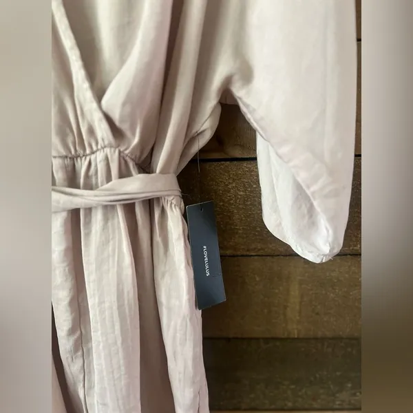 NWT Lulus Blush Kimono Sleeve Wrap Romper – Size XS - Image 7