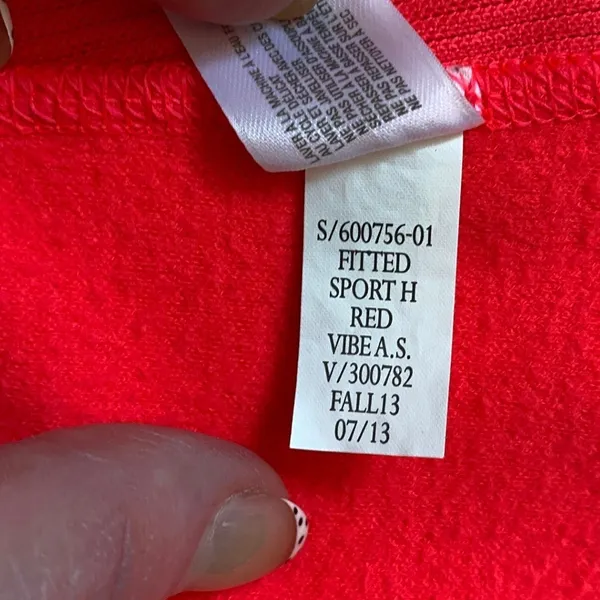 GapFit Womens XL Pink Red Full Zip Hoodie‎ Thumbhole Athletic Jacket Funnel Neck - Image 12