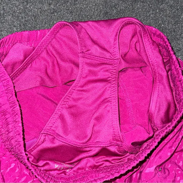 Athleta Printed Mesh Racer Run Shorts Electric Fuchsia Pink 4” Inseam Women’s XS - Image 9