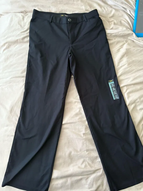 Black Lee Trousers Regular Fit Mid-Rise - Image 3