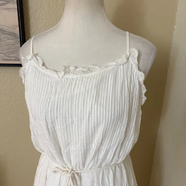 ARITZIA WILFRED Aeneas Dress White‎ Midi Size Medium Costal Cowgirl - Image 5