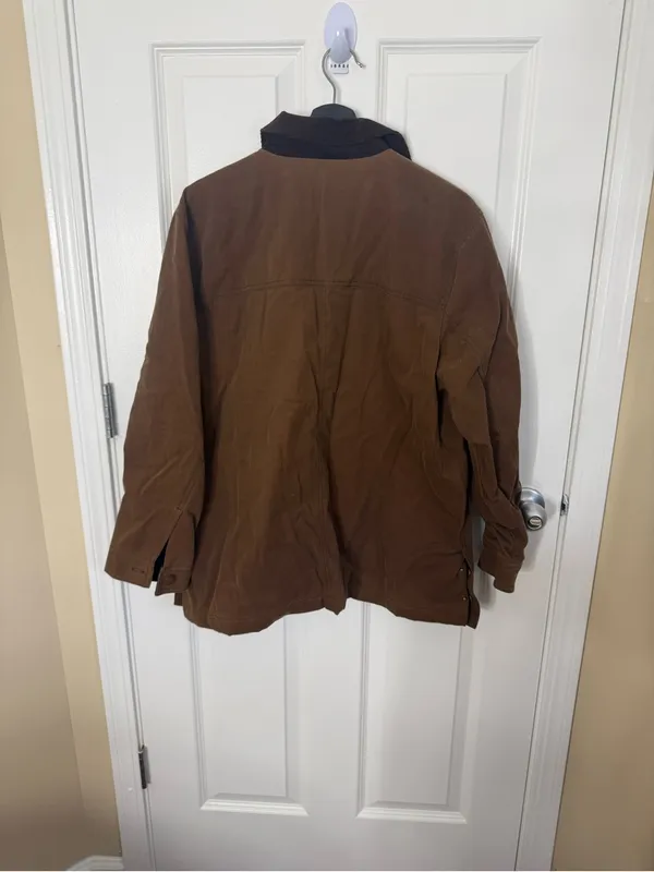 Marine Layer Riley Cotton Barn Jacket in Brown S - Image 6