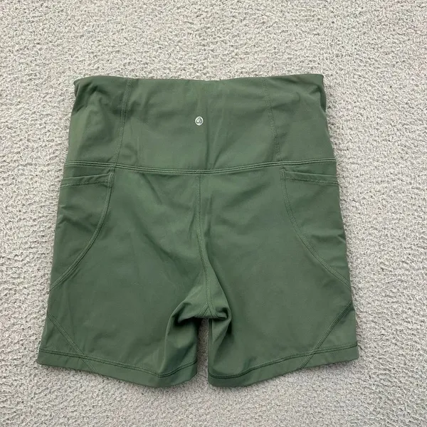 CRZ Yoga High Rise Biker Shorts Green Athletic Athleisure Women's Medium - Image 3