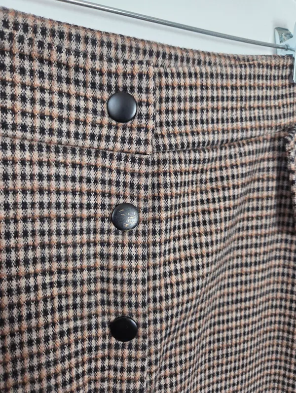 Downeast Plaid Tweed A-Line Skirt Preppy Academia Poetcore Literary Chic Small - Image 4