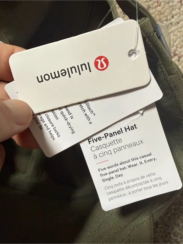 NEW Lululemon Five Panel Hat Olive Green Cap Size S M Athletic Running - Image 8