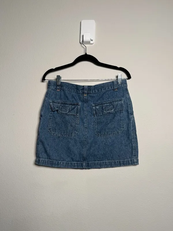 Vintage Y2K American Eagle Denim Blue Mini Skirt - Image 3