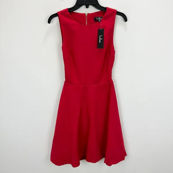 Lulus Just Us Red Skater Mini Dress Sleeveless A Line Backless Cutout XS NWT - Image 5