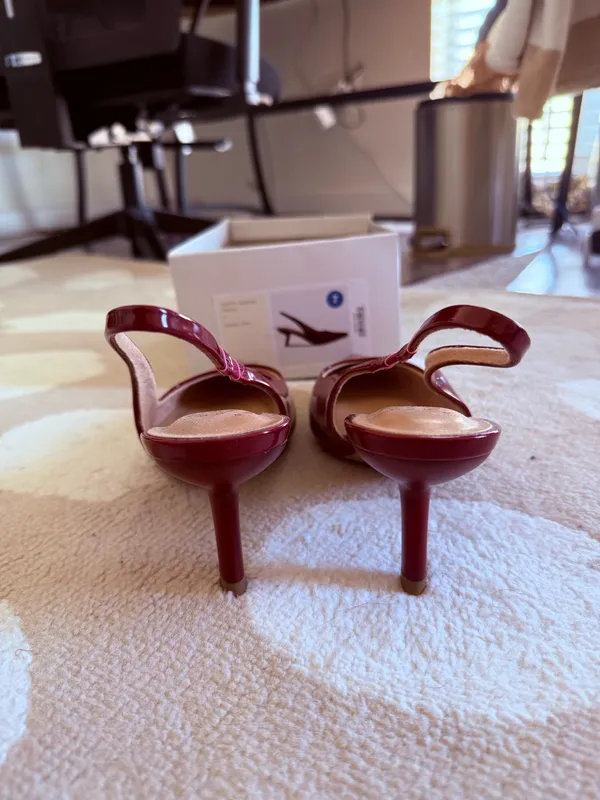 a new day target slingback kitten heels burgundy - Image 8