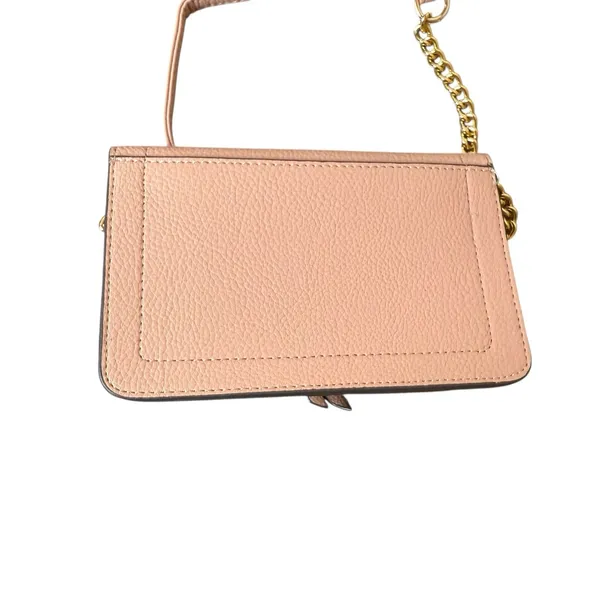 Kate Spade New York Knott‎ Pebbled Leather Flap Crossbody Bag Pink Chain Detail - Image 3