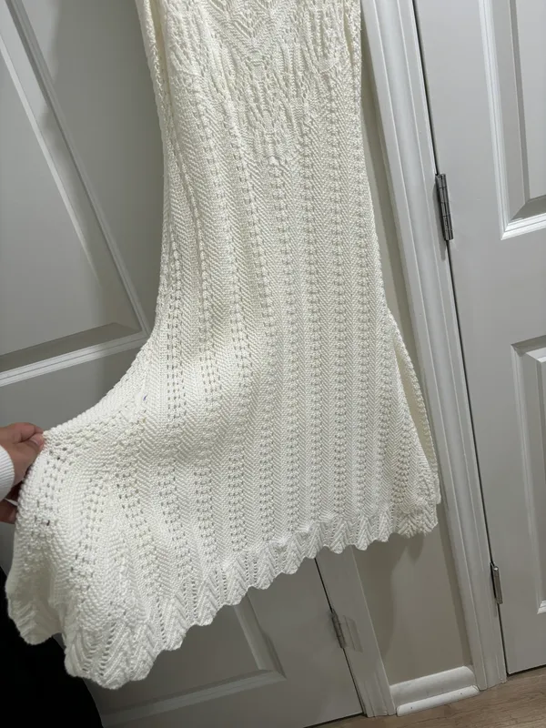 Freshman 1996 White Crochet Knit Dress - Image 2