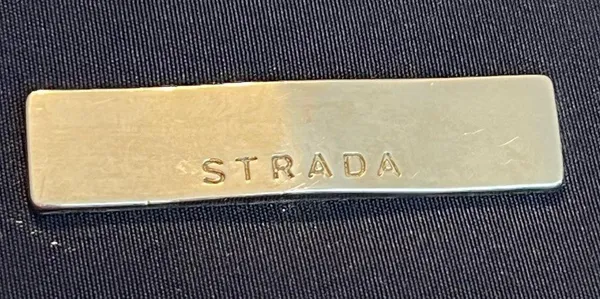 Vintage Strada Navy Blue Purse Handbag Crossbody Several Compartments - Image 7