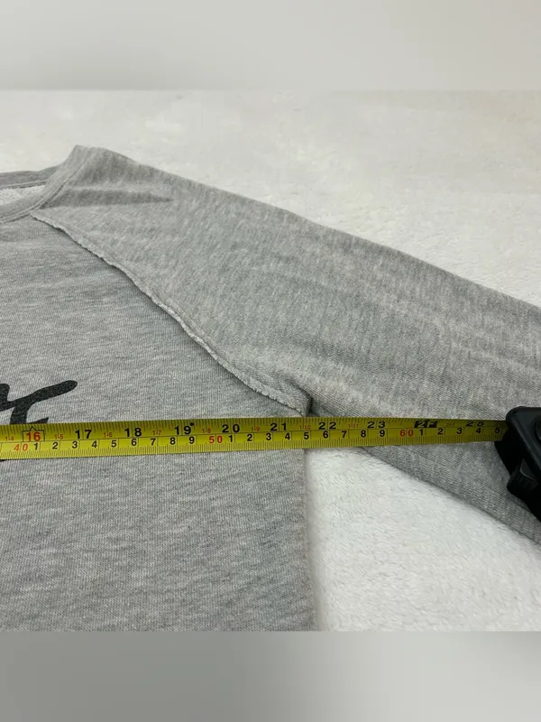 Billabong Surfer Skater Light Gray Round Neck Pullover Sweatshirt Women’s L - Image 4