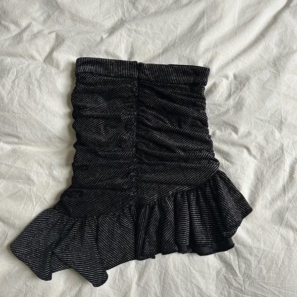Zara black Ruched Skirt - Image 3