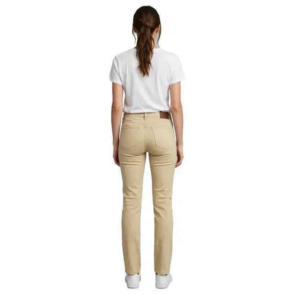 Ralph Lauren Jeans Co Womens 10 Classic Straight Slim Fit Jeans Desert Tan Khaki - Image 2