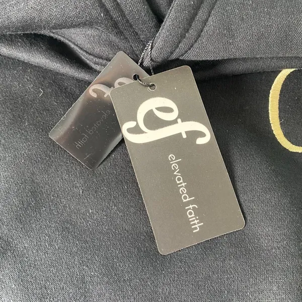 NWT Elevated Faith Created by the Creator Unisex Hoodie Black Multi 2XL - Image 4