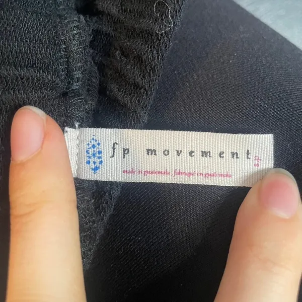 FP Movement Free People Black Joggers High Waisted Sweatpants Small Sunny Skinny - Image 2