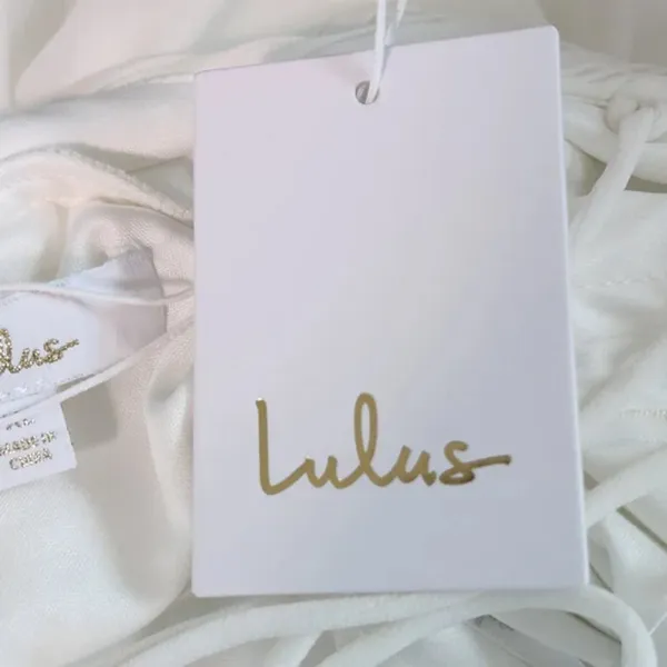 Lulus White Strapless Wedding Dress with Beaded Embroidery NWT Size 12 - Image 12