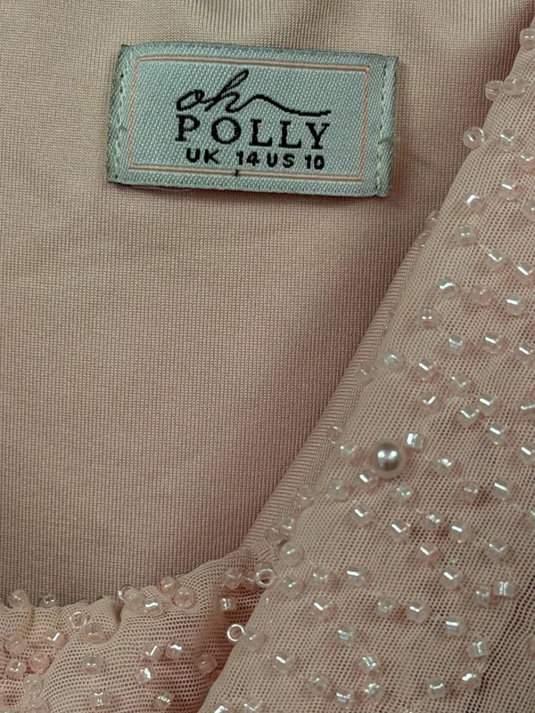 Oh Polly Beautiful beaded pink dress - Image 3