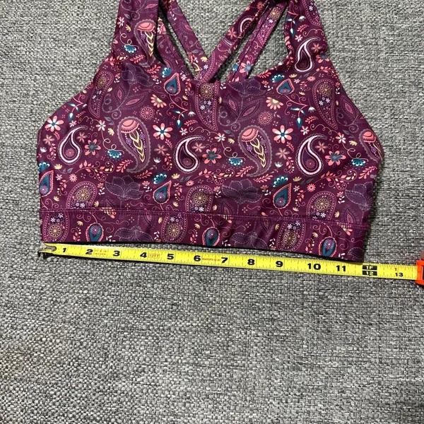 XIA Women’s Paisley Print Satin Sports Bra - Multicolor - Image 2