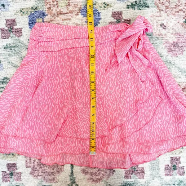 Aerie Womens Chiffon Wrap Mini Skirt Small Preppy Feminine Flowy Ruffles Summer - Image 5
