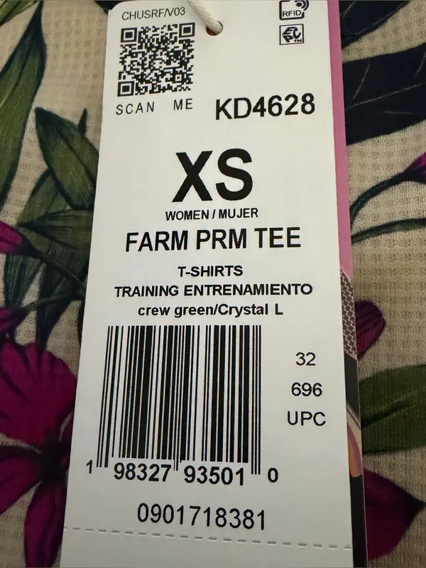 Farm Rio X Adidas Premium T-Shirt XS NWT - Image 11