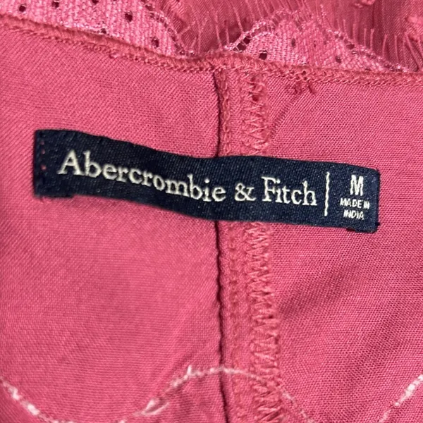 Abercrombie Fitch Women Lace Trim‎ Cami M Rose Swiss Dot Romantic Coquette Y2K - Image 6