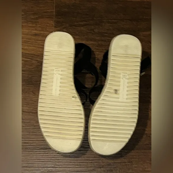 INC Black Espadrille Platform Sandals Size 8.5 - Image 8