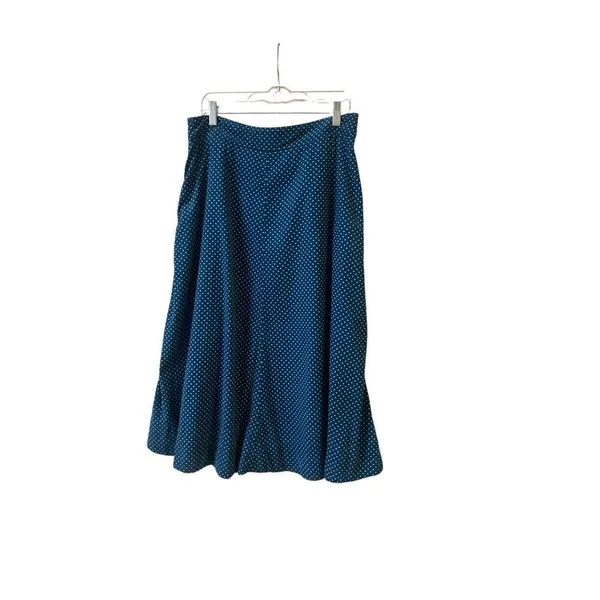 Anthropologie skirt by vanessavirginia blue with light blue polka dots sz 10 - Image 3
