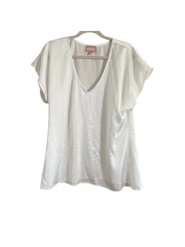 Show Me Your Mumu Pink Label on White Fabric - Image 2