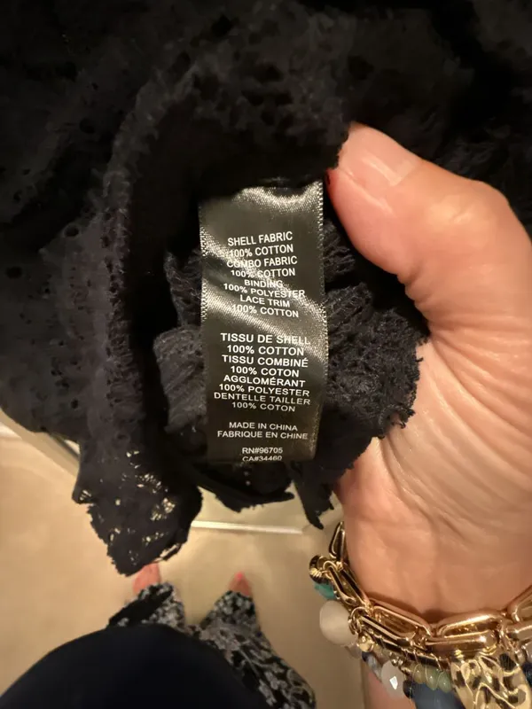 Rebecca Taylor Black Lace Eyelet Peplum Top - Image 3