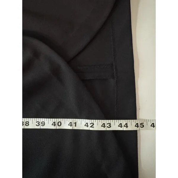 Calvin Klein Black Midi Dress 2 Tulip Pleated Front • Classic Office • Elegant - Image 10