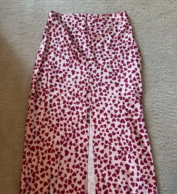 Princess Polly Red Heart Maxi Skirt - Image 3