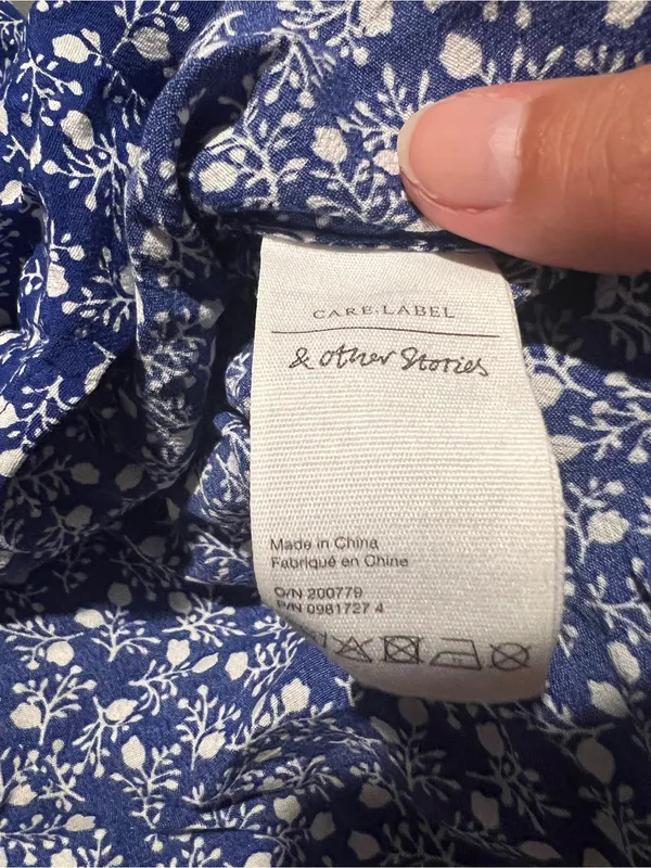 & other stories Blue Floral Sleeveless Summer Dress - Image 8