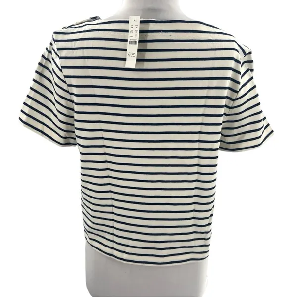 NWT J. Crew Mariner Cloth Short-Sleeve‎ T-Shirt with Buttons Sz S - Image 4
